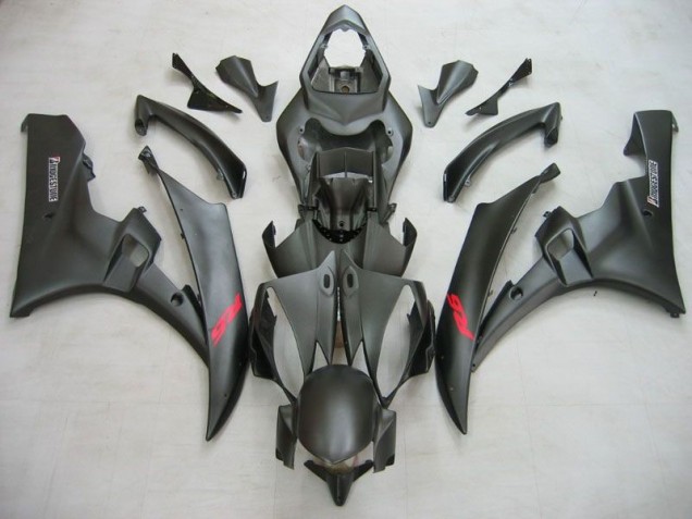 Custom 2006-2007 Matte Black Yamaha YZF R6 Motorcycle Fairing Kits & Bodywork Custom 2006-2007 Matte Black Yamaha YZF R6 Motorcycle Fairing Kits & Bodywork