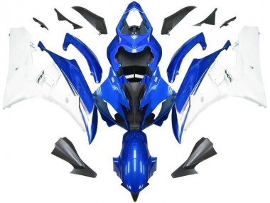Custom 2006-2007 Blue White Yamaha YZF R6 Motorcycle Fairing Kit