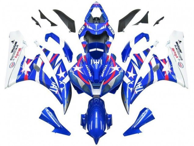 Custom 2006-2007 Blue Star Fiat Yamaha YZF R6 Replacement Motorcycle Fairings