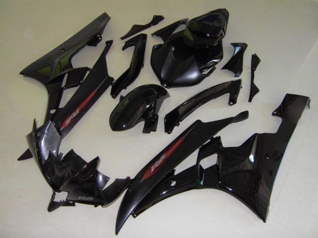 Custom 2006-2007 OEM Style Black Yamaha YZF R6 Motorcycle Fairings Custom 2006-2007 OEM Style Black Yamaha YZF R6 Motorcycle Fairings