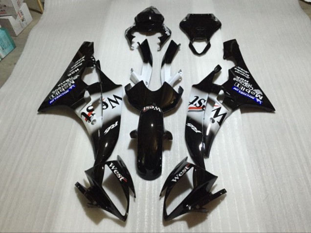 Custom 2006-2007 Glossy Black Yamaha YZF R6 Bike Fairing Custom 2006-2007 Glossy Black Yamaha YZF R6 Bike Fairing