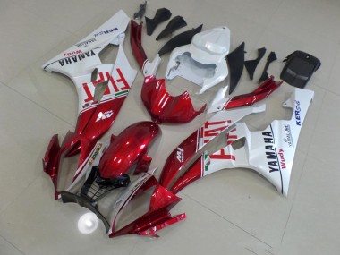 Custom 2006-2007 Red Fiat Yamaha YZF R6 Motorcyle Fairings