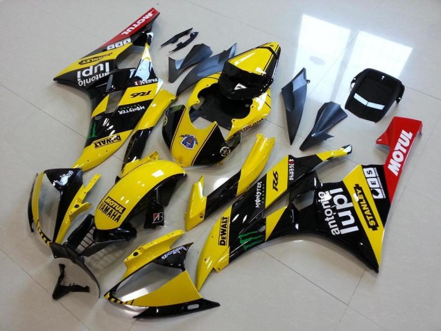 Custom 2006-2007 Yellow Monster Lupi Yamaha YZF R6 Motorcycle Fairing Kits