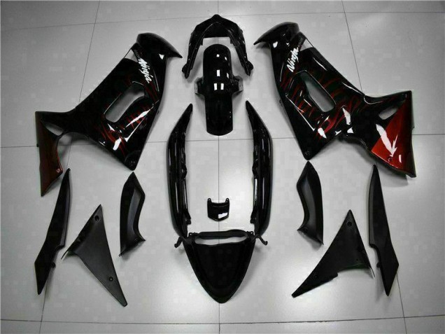 Custom 2006-2008 Red Flame Kawasaki EX650 Motorcycle Fairing Custom 2006-2008 Red Flame Kawasaki EX650 Motorcycle Fairing