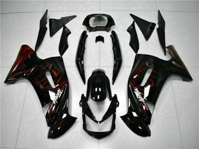 Custom 2006-2008 Red Flame Kawasaki EX650 Motorcycle Fairing Custom 2006-2008 Red Flame Kawasaki EX650 Motorcycle Fairing