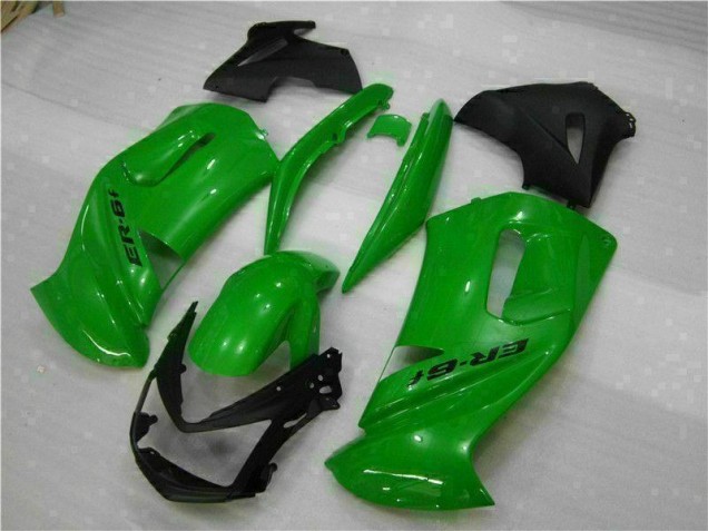 Custom 2006-2008 Green Kawasaki EX650 Motorcycle Fairing Kit