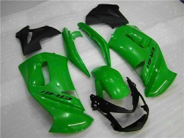 Custom 2006-2008 Green Kawasaki EX650 Motorcycle Fairing Kit