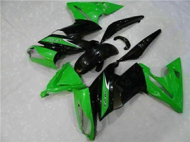 Custom 2006-2008 Green Black Kawasaki EX650 Bike Fairings & Bodywork Custom 2006-2008 Green Black Kawasaki EX650 Bike Fairings & Bodywork