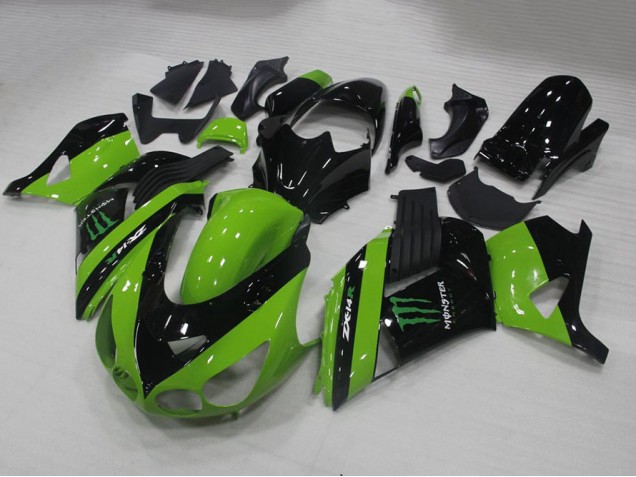 Custom 2006-2011 Green Monster Kawasaki ZX14R ZZR1400 Motorbike Fairing Custom 2006-2011 Green Monster Kawasaki ZX14R ZZR1400 Motorbike Fairing