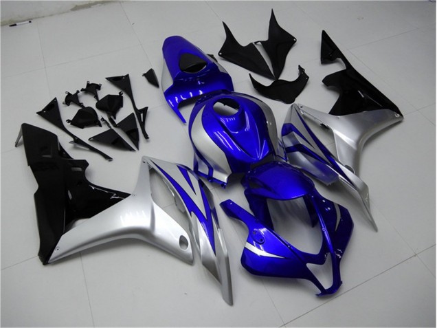 Custom 2007-2008 Blue Silver Black Honda CBR600RR Replacement Motorcycle Fairings Custom 2007-2008 Blue Silver Black Honda CBR600RR Replacement Motorcycle Fairings