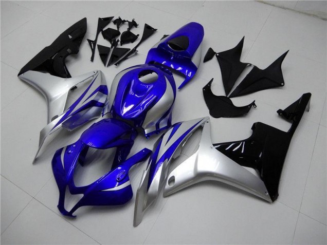 Custom 2007-2008 Blue Silver Black Honda CBR600RR Replacement Motorcycle Fairings Custom 2007-2008 Blue Silver Black Honda CBR600RR Replacement Motorcycle Fairings