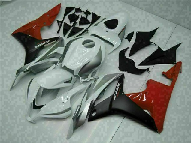 Custom 2007-2008 White Black Red Honda CBR600RR Bike Fairings Custom 2007-2008 White Black Red Honda CBR600RR Bike Fairings