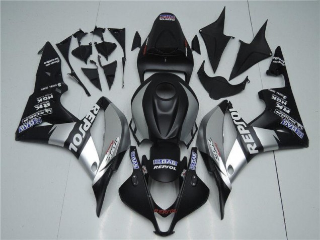 Custom 2007-2008 Silver Repsol Black Honda CBR600RR Bike Fairings Custom 2007-2008 Silver Repsol Black Honda CBR600RR Bike Fairings