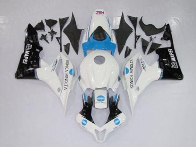 Custom 2007-2008 White Blue Black Honda CBR600RR Motorbike Fairing Kits Custom 2007-2008 White Blue Black Honda CBR600RR Motorbike Fairing Kits