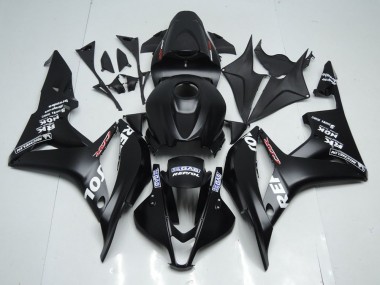 Custom 2007-2008 Matte Black Repsol Honda CBR600RR Motorcyle Fairings