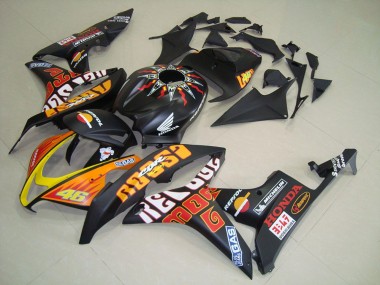 Custom 2007-2008 Matte Black Rossi Honda CBR600RR Motorcycle Fairing Kits
