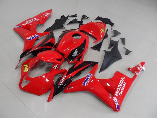 Custom 2007-2008 Red Black Race Honda CBR600RR Replacement Fairings Custom 2007-2008 Red Black Race Honda CBR600RR Replacement Fairings