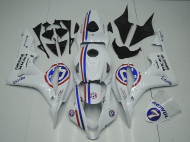 Custom 2007-2008 White Honda CBR600RR Motor Bike Fairings