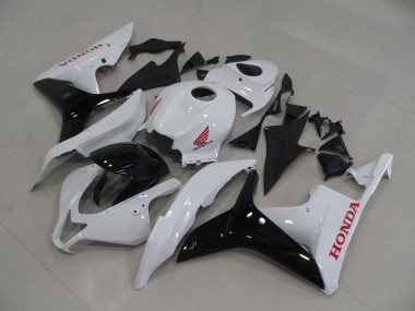 Custom 2007-2008 White Black Honda CBR600RR Replacement Motorcycle Fairings