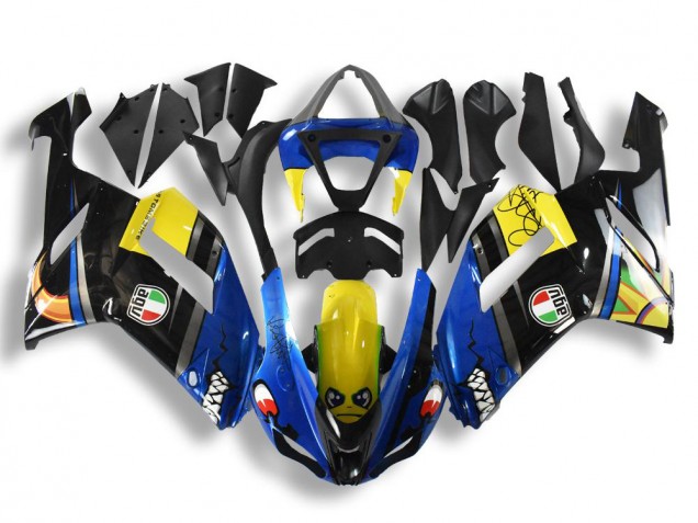 Custom 2007-2008 Blue Shark Kawasaki ZX6R Replacement Motorcycle Fairings Custom 2007-2008 Blue Shark Kawasaki ZX6R Replacement Motorcycle Fairings