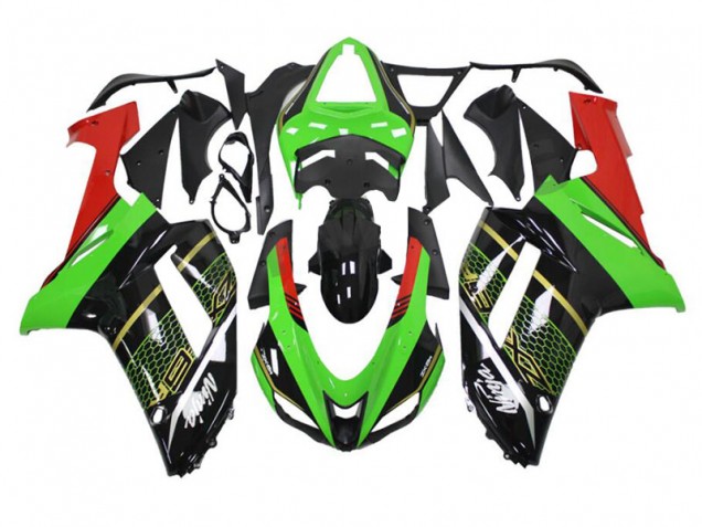 Custom 2007-2008 Green Black Kawasaki ZX6R Motorcycle Fairing Kit Custom 2007-2008 Green Black Kawasaki ZX6R Motorcycle Fairing Kit