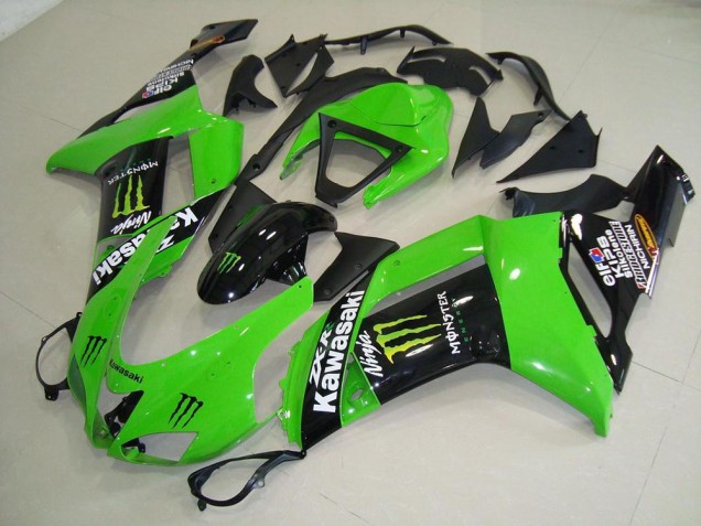 Custom 2007-2008 Monster Green Kawasaki ZX6R Motorcycle Replacement Fairings Custom 2007-2008 Monster Green Kawasaki ZX6R Motorcycle Replacement Fairings