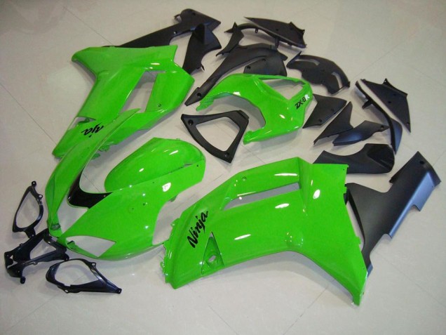 Custom 2007-2008 Green Matte Black Kawasaki ZX6R Motorcycle Fairing Custom 2007-2008 Green Matte Black Kawasaki ZX6R Motorcycle Fairing