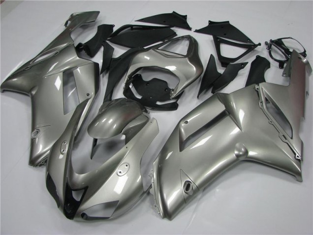 Custom 2007-2008 Grey Kawasaki ZX6R Moto Fairings Custom 2007-2008 Grey Kawasaki ZX6R Moto Fairings