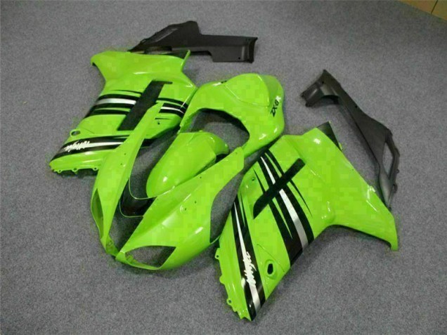 Custom 2007-2008 Green Black Kawasaki ZX6R Motorcycle Fairings Kit Custom 2007-2008 Green Black Kawasaki ZX6R Motorcycle Fairings Kit