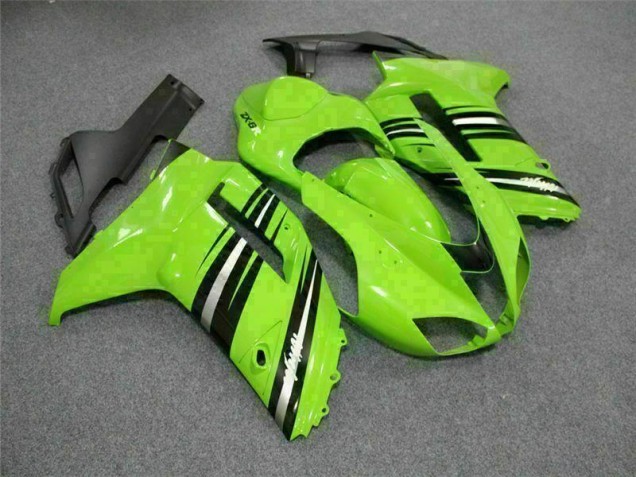 Custom 2007-2008 Green Black Kawasaki ZX6R Motorcycle Fairings Kit Custom 2007-2008 Green Black Kawasaki ZX6R Motorcycle Fairings Kit