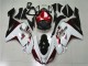 Custom 2007-2008 White Black Red Kawasaki ZX6R Motorbike Fairings Custom 2007-2008 White Black Red Kawasaki ZX6R Motorbike Fairings