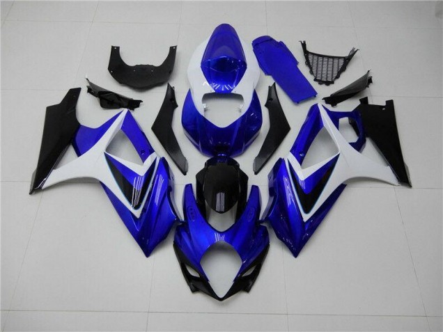 Custom 2007-2008 Blue White Black Suzuki GSXR 1000 K7 Motorcylce Fairings Custom 2007-2008 Blue White Black Suzuki GSXR 1000 K7 Motorcylce Fairings