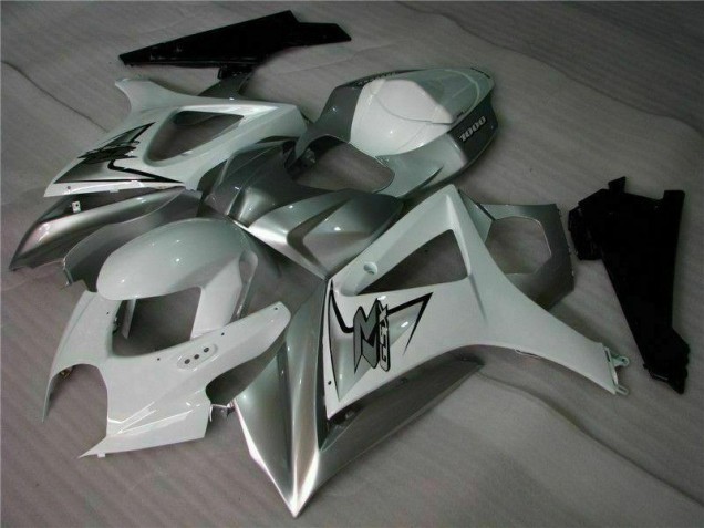 Custom 2007-2008 Silver White Suzuki GSXR 1000 K7 Motorbike Fairing Custom 2007-2008 Silver White Suzuki GSXR 1000 K7 Motorbike Fairing