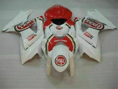 Custom 2007-2008 Red White Suzuki GSXR 1000 K7 Motor Bike Fairings