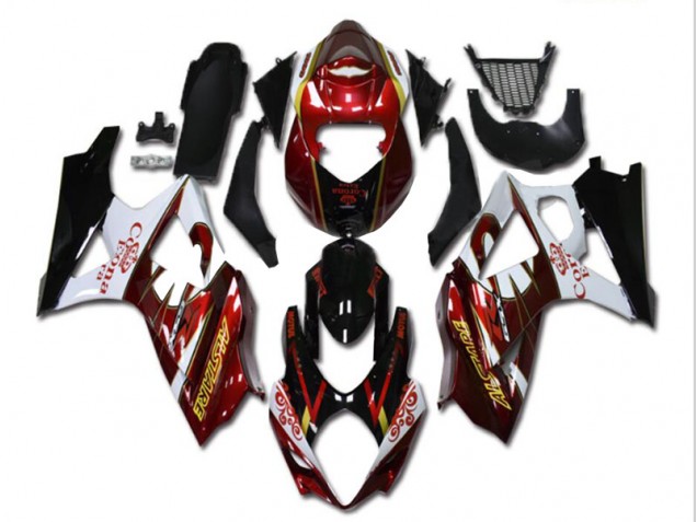 Custom 2007-2008 Red White Black Suzuki GSXR 1000 K7 Motorcycle Fairing Kit Custom 2007-2008 Red White Black Suzuki GSXR 1000 K7 Motorcycle Fairing Kit