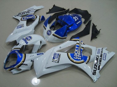 Custom 2007-2008 Blue Lucky Strike Suzuki GSXR 1000 K7 Motorbike Fairing