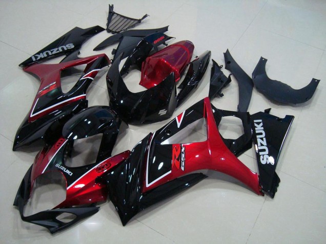 Custom 2007-2008 Red Black Suzuki GSXR 1000 K7 Moto Fairings Custom 2007-2008 Red Black Suzuki GSXR 1000 K7 Moto Fairings