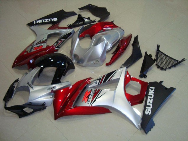 Custom 2007-2008 Red Black Silver Suzuki GSXR 1000 K7 Motorcycle Replacement Fairings Custom 2007-2008 Red Black Silver Suzuki GSXR 1000 K7 Motorcycle Replacement Fairings