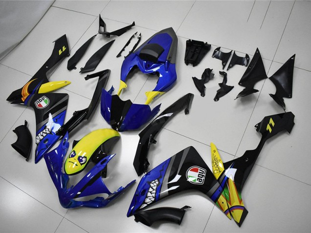 Custom 2007-2008 Blue Shark Yamaha YZF R1 Motorcycle Fairing Kit Custom 2007-2008 Blue Shark Yamaha YZF R1 Motorcycle Fairing Kit