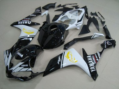Custom 2007-2008 Black White Dolphin Yamaha YZF R1 Motorcyle Fairings