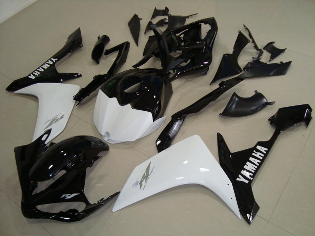 Custom 2007-2008 Black White Gold Yamaha YZF R1 Replacement Fairings Custom 2007-2008 Black White Gold Yamaha YZF R1 Replacement Fairings
