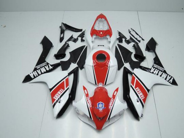 Custom 2007-2008 Factory Red White Yamaha YZF R1 Motorbike Fairing Custom 2007-2008 Factory Red White Yamaha YZF R1 Motorbike Fairing