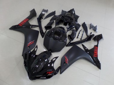 Custom 2007-2008 Matte Black Red Yamaha YZF R1 Motorbike Fairing