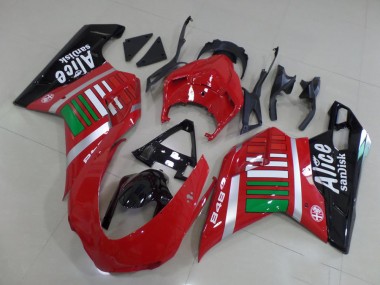 Custom 2007-2014 Alice with Green Ducati 848 1098 1198 Motorcycle Bodywork