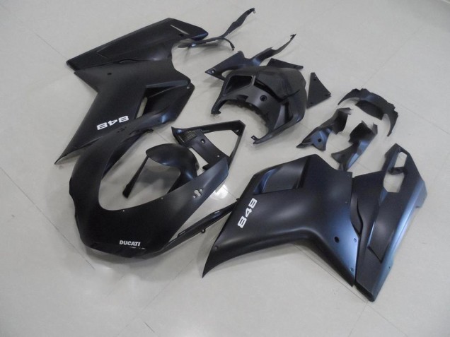 Custom 2007-2014 Matte Black with White 848 Ducati 848 1098 1198 Motorbike Fairings Custom 2007-2014 Matte Black with White 848 Ducati 848 1098 1198 Motorbike Fairings