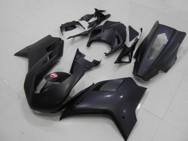 Custom 2007-2014 Matte Black Racing Verision Ducati 848 1098 1198 Bike Fairings