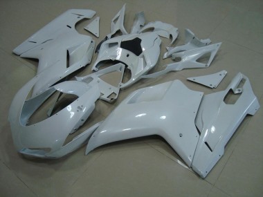 Custom 2007-2014 Glossy White Ducati 848 1098 1198 Moto Fairings