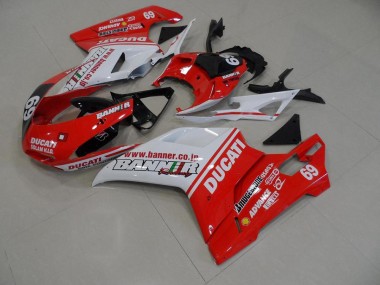 Aftermarket 2007-2012 Ducati 848 1098 1198 Motorcycle Fairings MF4009 - Orange Banner 69