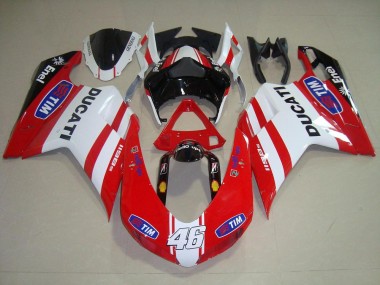 Aftermarket 2007-2014 Red White 46 Ducati 848 1098 1198 Motorcycle Bodywork