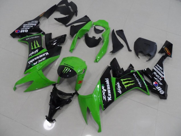 Custom 2008-2010 Green and Black Monster Kawasaki ZX10R Motorbike Fairing Custom 2008-2010 Green and Black Monster Kawasaki ZX10R Motorbike Fairing